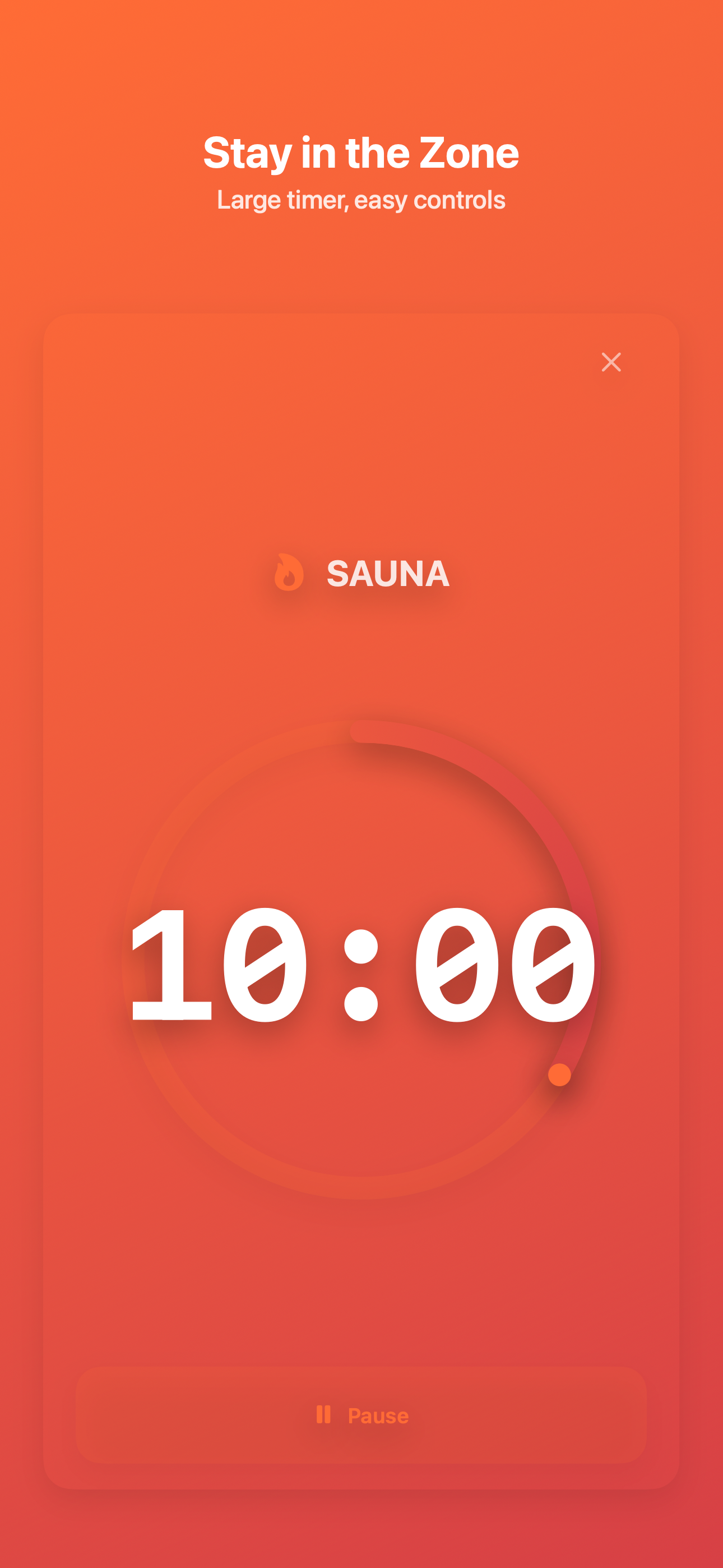 Active sauna timer