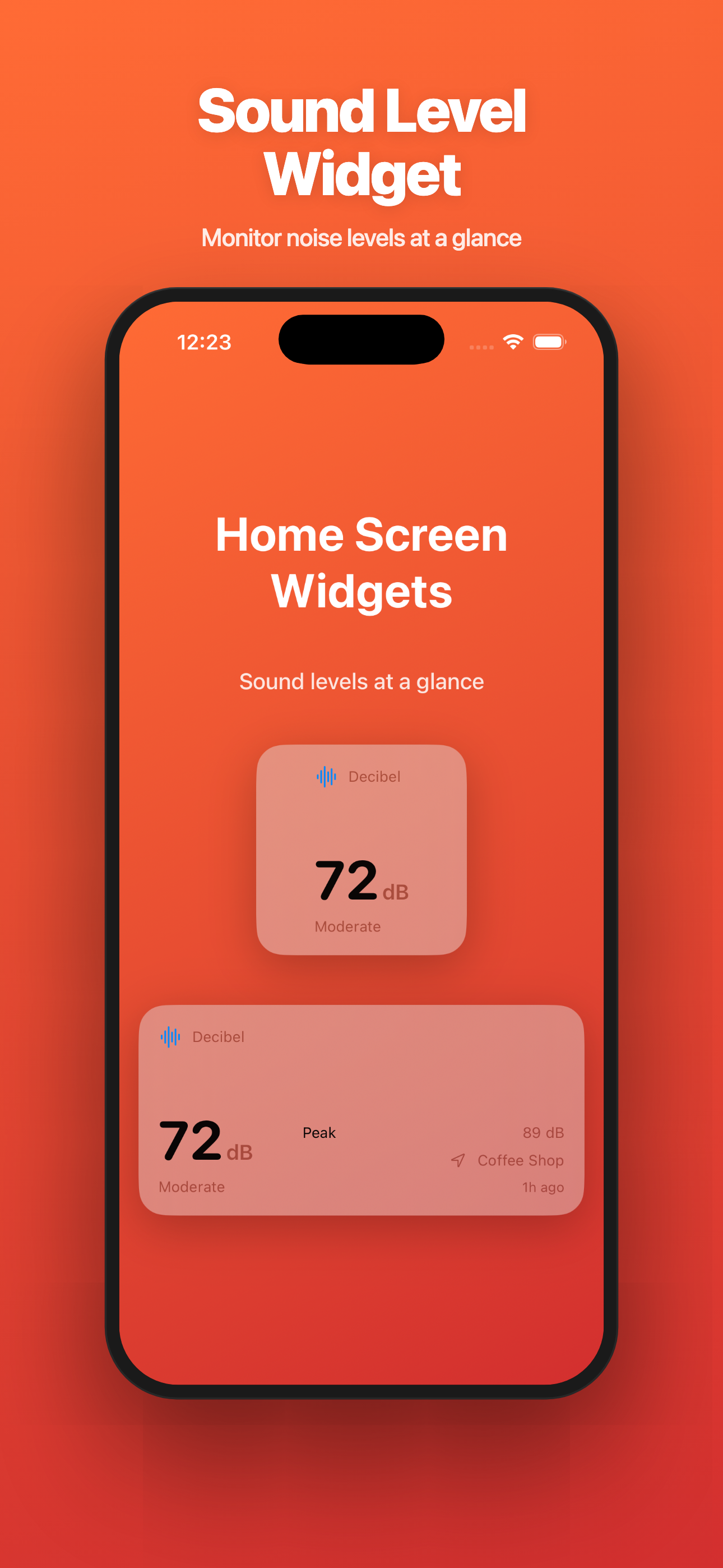 Decibel — Home Screen Widget