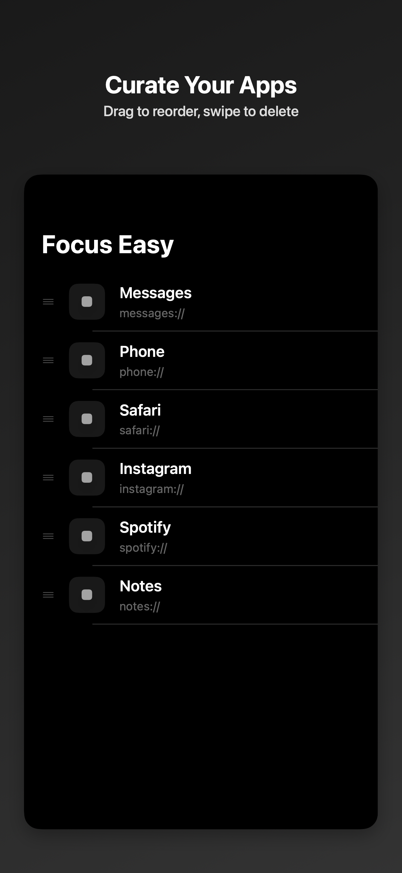 App list view