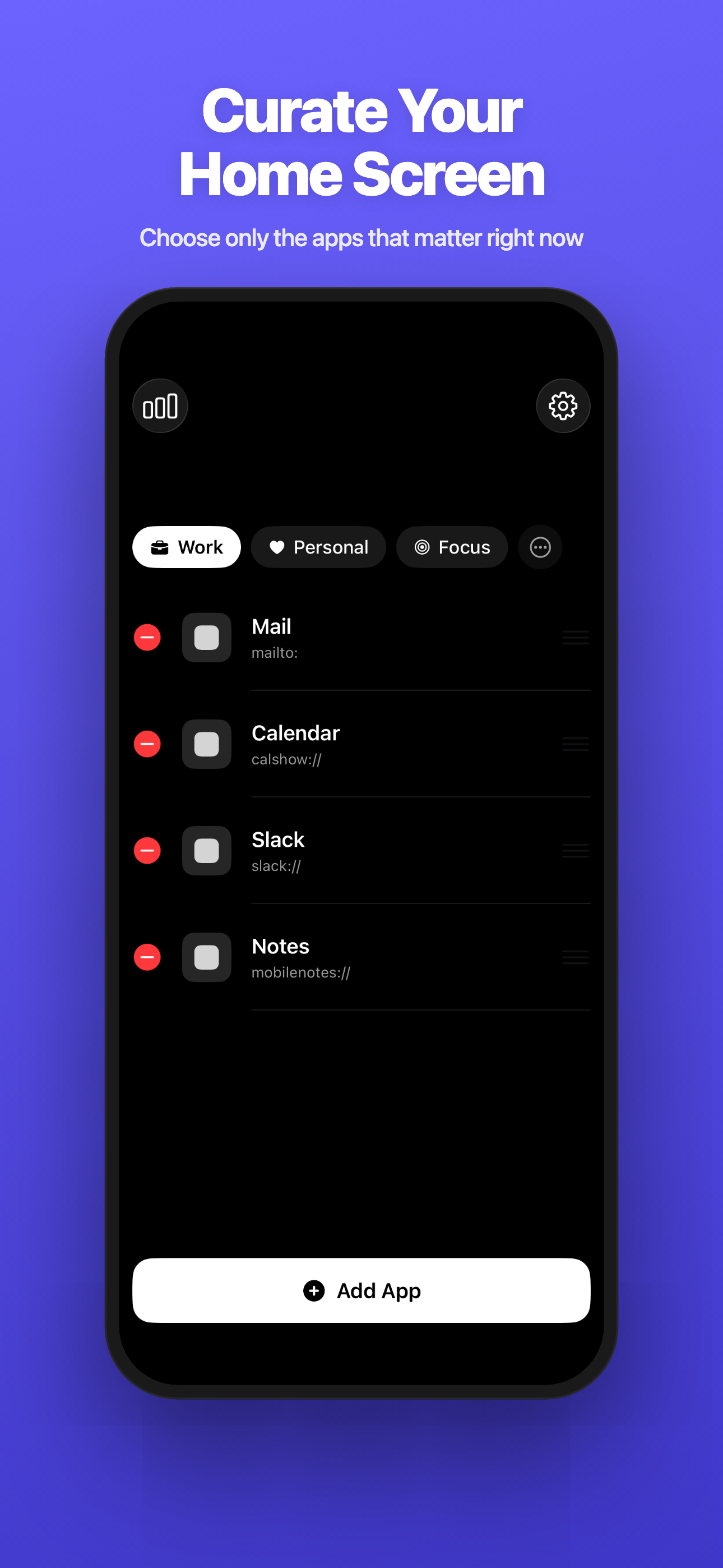 Focus Easy — Curate Your Home Screen