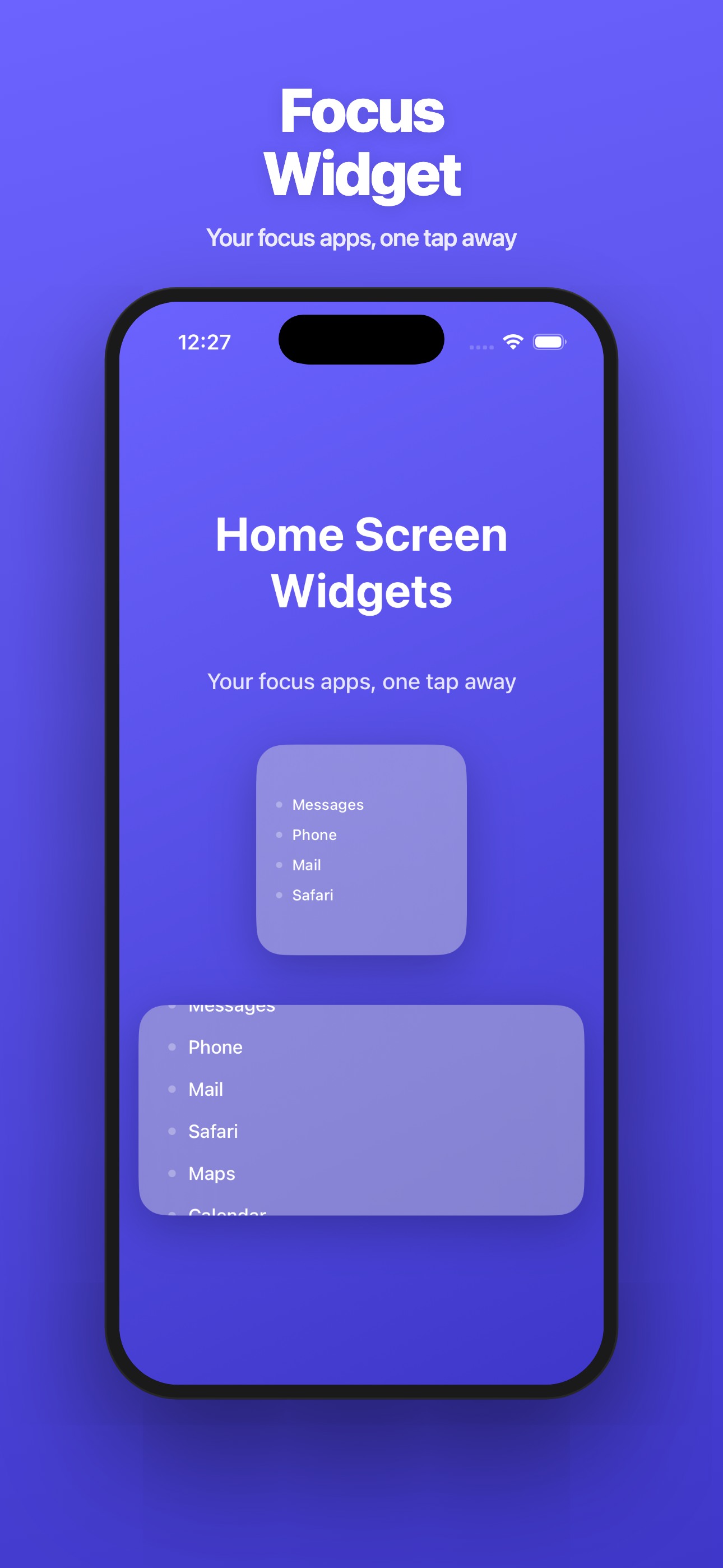 Focus Easy — Home Screen Widget