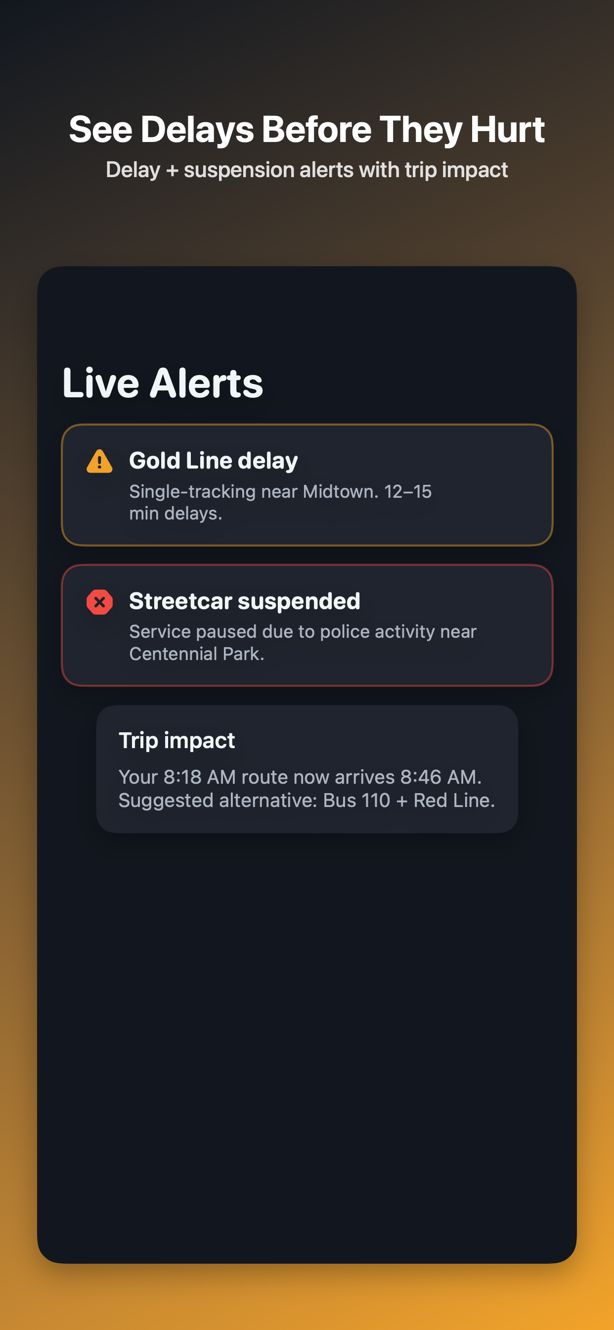 Delay & Suspension Alerts