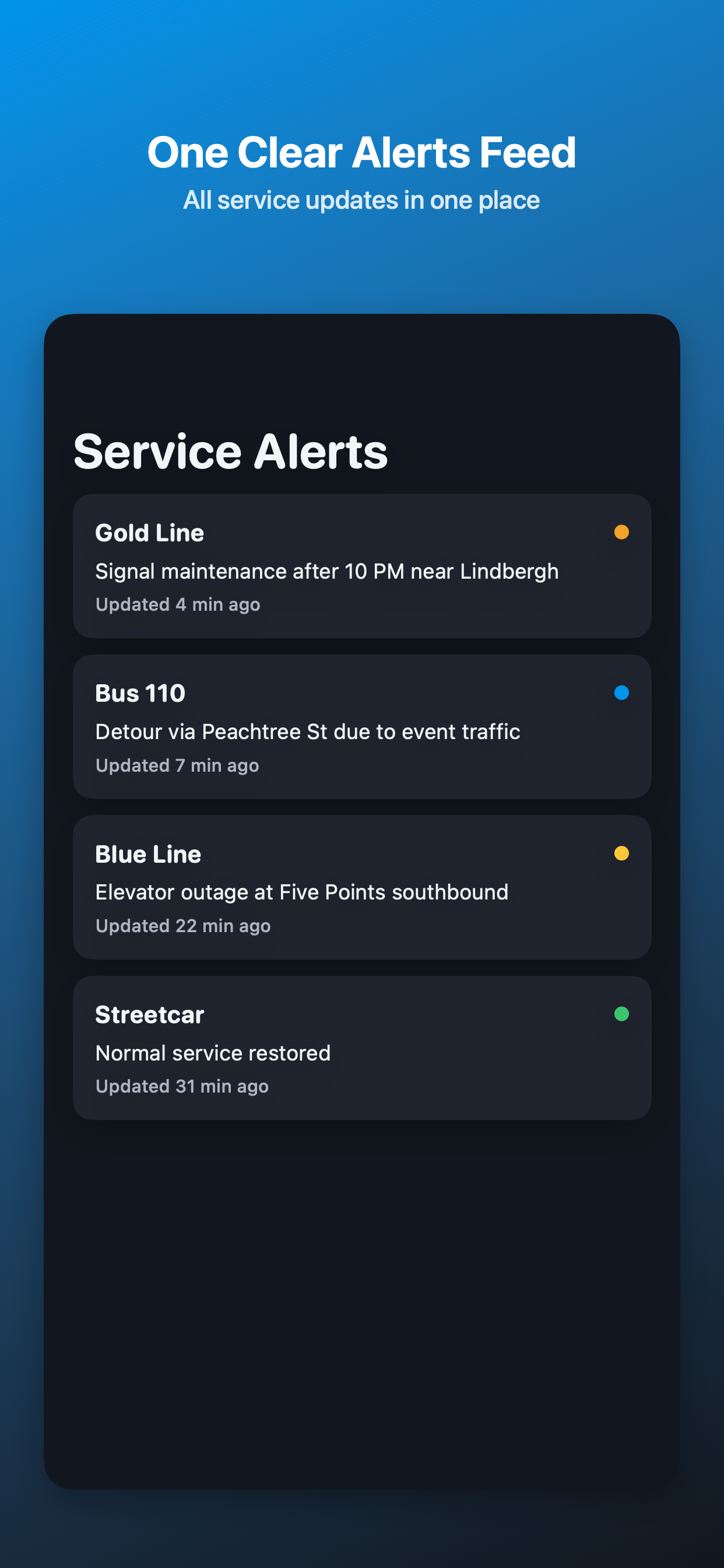 Service Alerts Feed