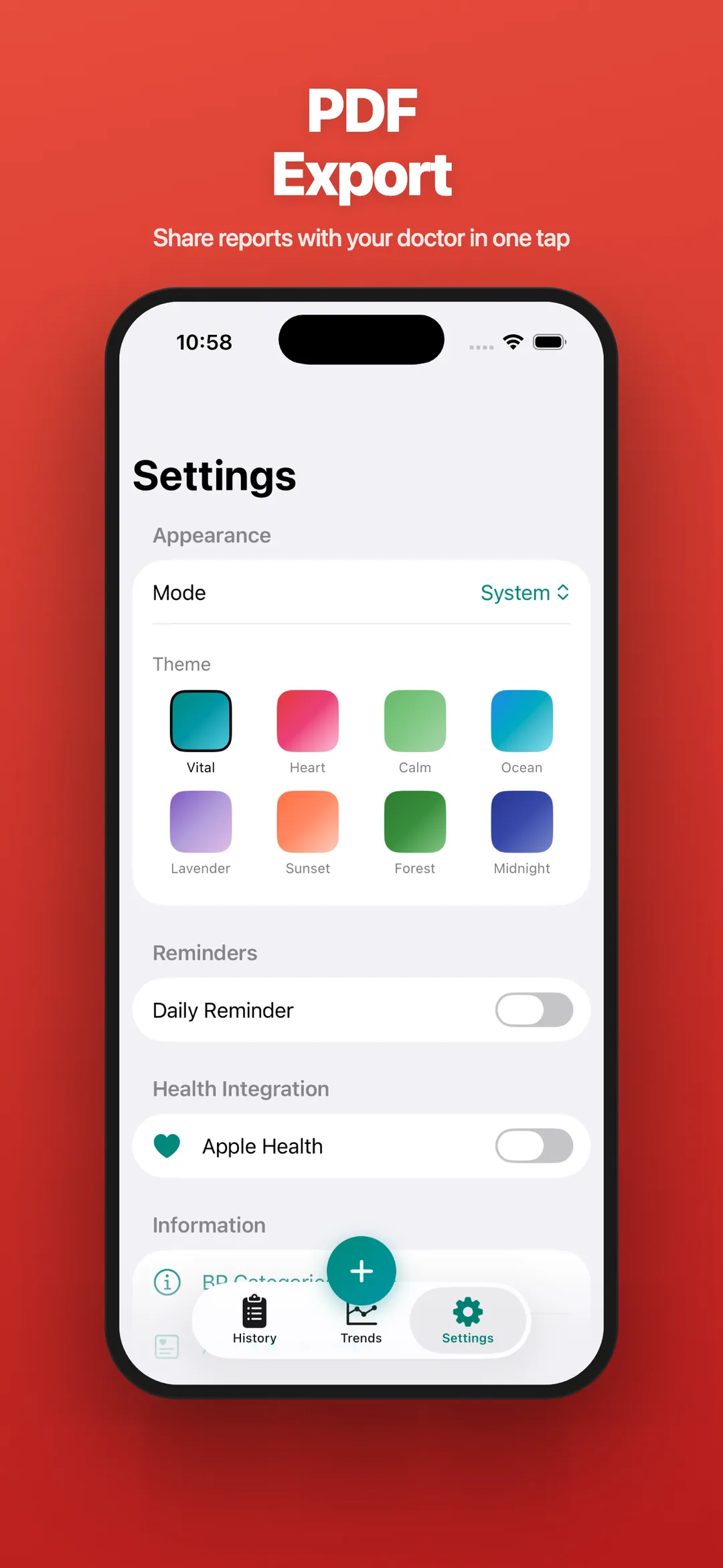 Pressure Easy — PDF Export
