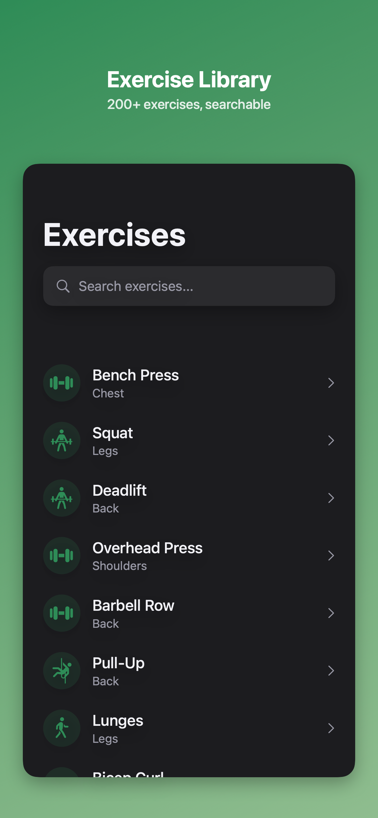 Exercise library