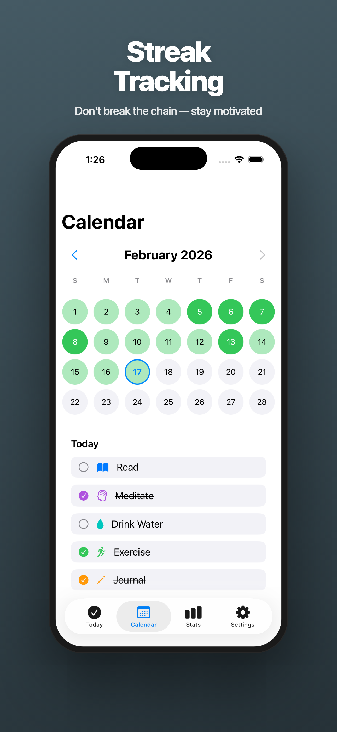Track Easy — Streak Tracking