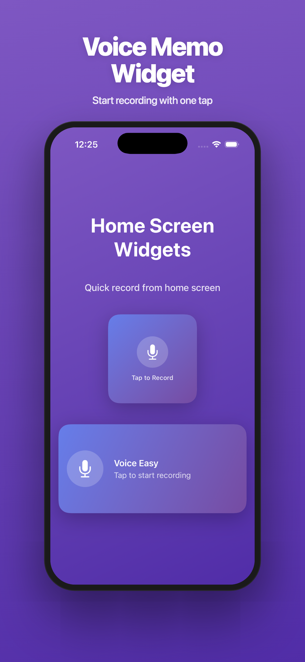 Voice Easy — Home Screen Widget